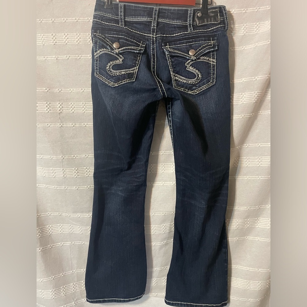 Silver Suki Flap Dark Denim Jean